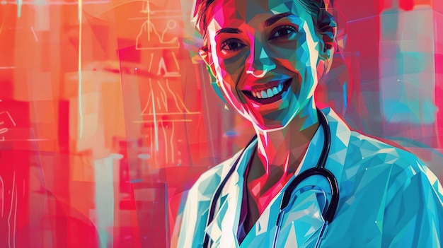 Retrato de un trabajador médico sonriente