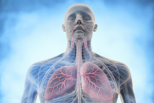 Retrato visual poderoso do câncer de pulmão IA generativa
