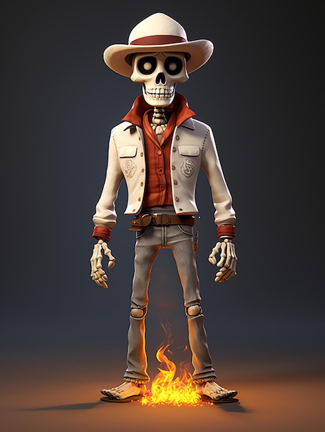 Retratos 3D de personagens da Pixar de crânio