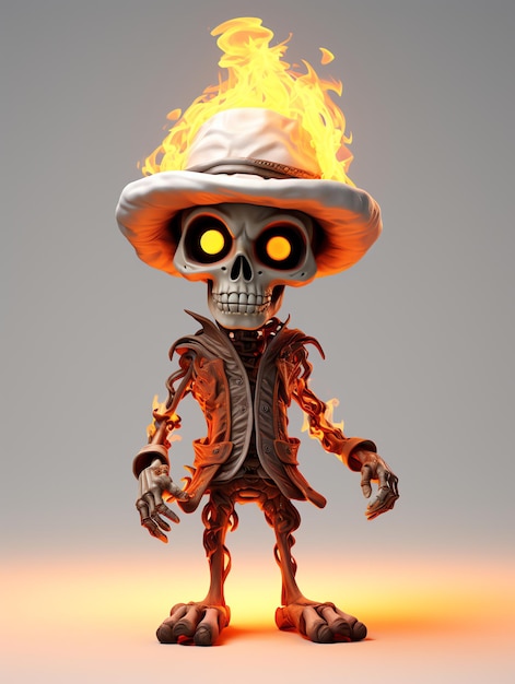 Retratos 3D de personagens da Pixar de crânio