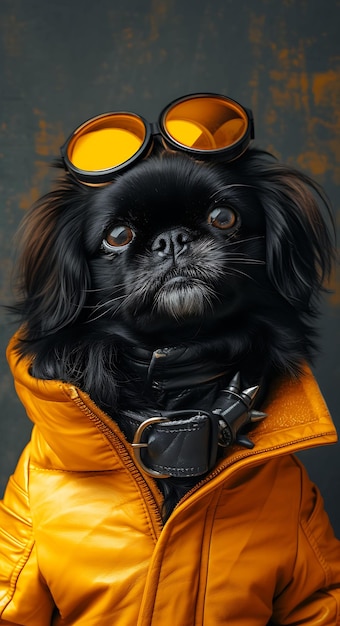 Retratos antropomórficos de animais de estimação Estilo de animal de estimação cibernético e cores vívidas Proprietários de animais modernos Arte de parede de cartaz