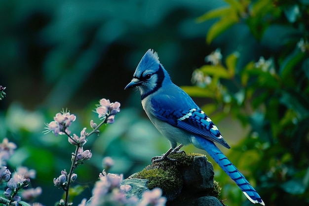 Los retratos de Blue Jay Reverie en el azul