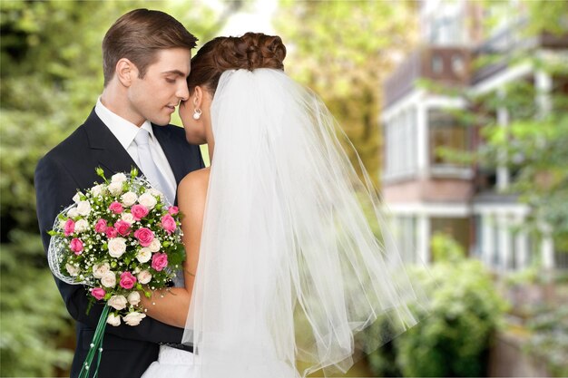 Retratos de boda rosa