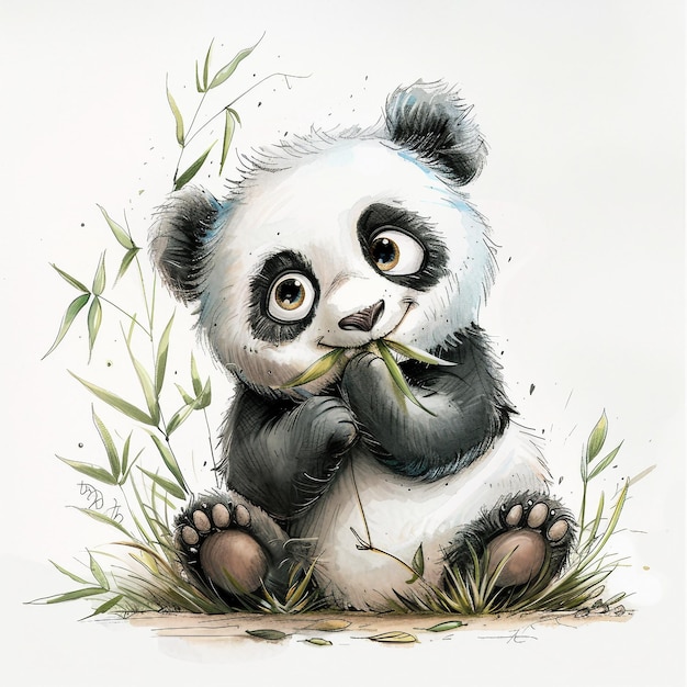 Retratos brincalhões de pandas