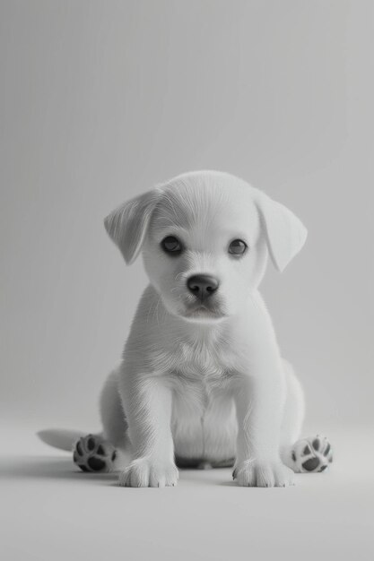 Retratos de cachorros inocencia en 3D mínimo