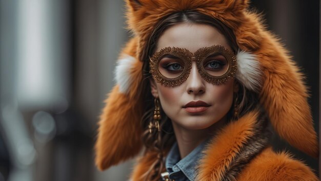 Foto retratos coloridos de personas en la calle pintadas y vestidas para el carnaval