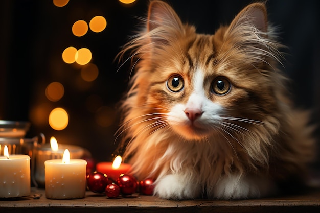 Retratos de animais de estimação de Natal Com fundos bonitos