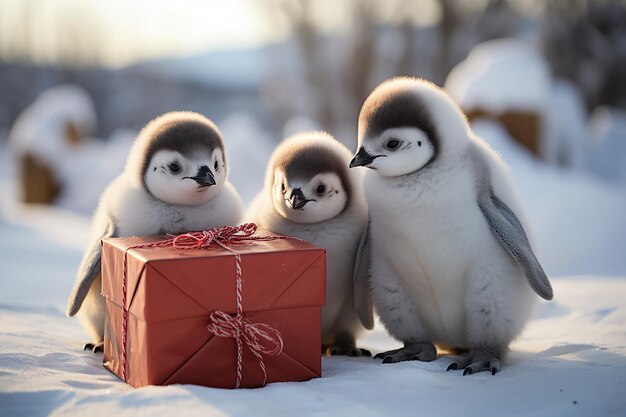 Foto retratos de animais de estimação de natal com fundos bonitos