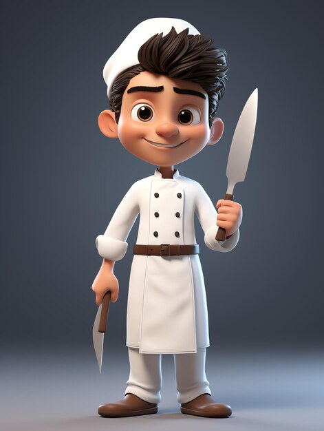 Foto retratos de personagem 3d pixar cheff