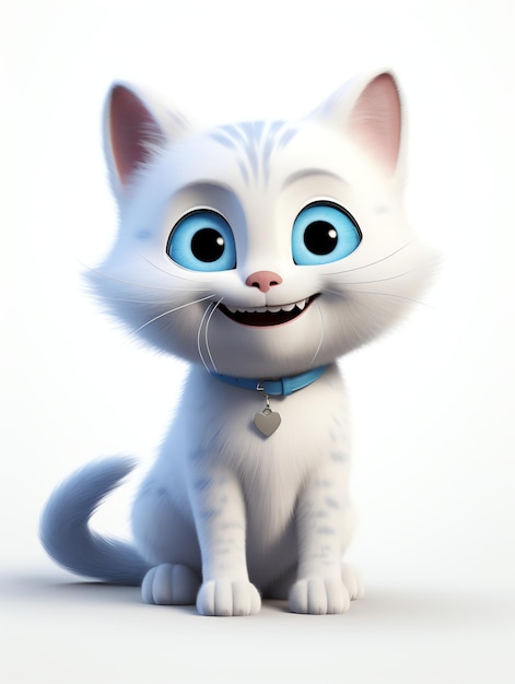 Dois bonitos Gatos desenhados ao estilo Disney - Pixar - Gatos