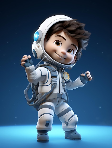 Retratos de personagens 3D da Pixar de astronautas