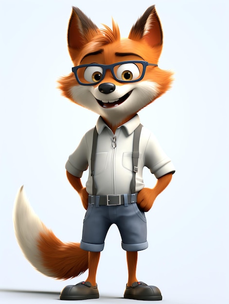 Retratos de personagens 3D de animais FOX