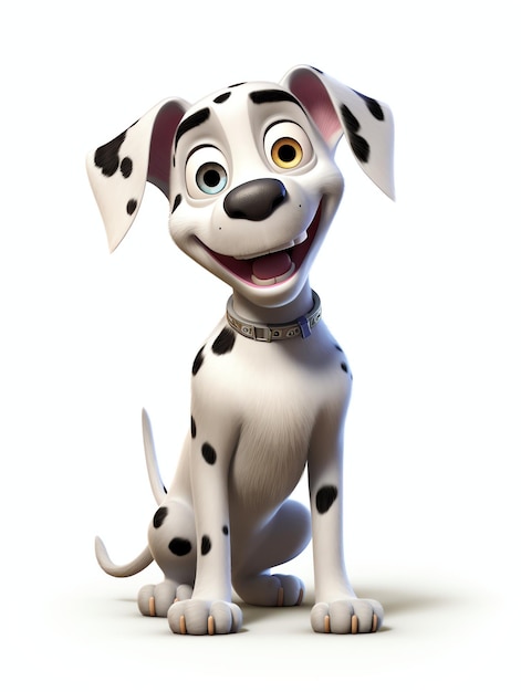 retratos de personagens 3D de cachorro de animais