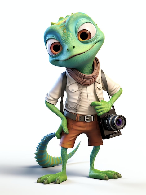 Retratos de personajes en 3D de animales GECKO