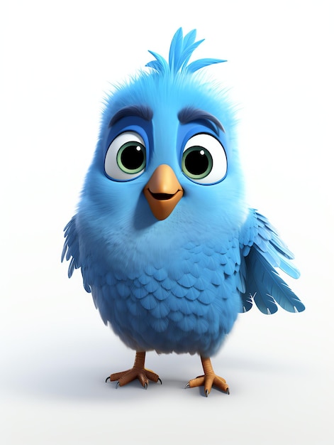 retratos de personajes de pixar en 3d de animales pájaros
