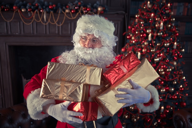 Foto retratos de santa claus y estilo de vida