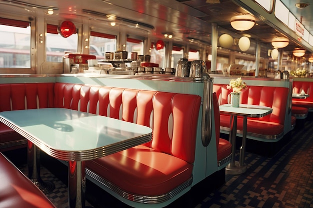 Retro-amerikanisches Diner-Interieur