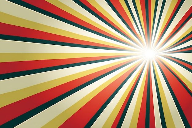 Retro años setenta rayas rayos de sol ilustración digital ilustraciones colores abstractos