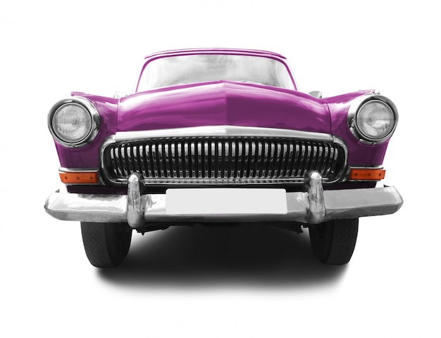 Retro Auto lokalisiert auf Weiß