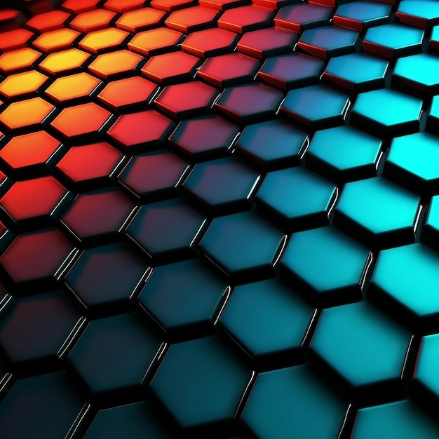 Retro Black honeycomb gráfico papel de parede hexágono colorido ótimo design para qualquer finalidade Generative Ai