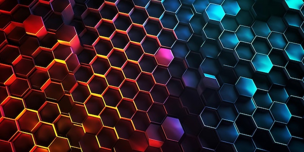 Retro Black honeycomb gráfico papel de parede hexágono colorido ótimo design para qualquer finalidade Generative Ai