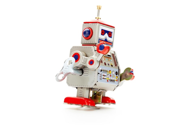 Retro-Blechspielzeug-Walker-Roboter