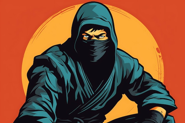 Retro-Comic-Cartoon-Ninja