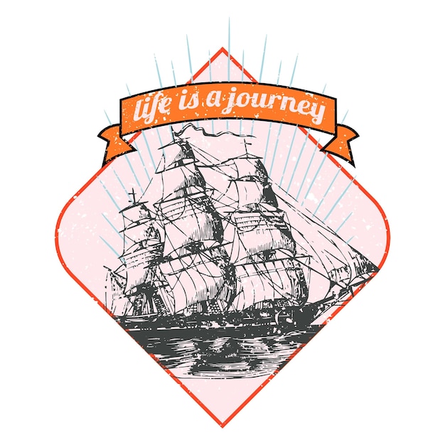 Retro crachá de viagem adesivo png fundo transparente