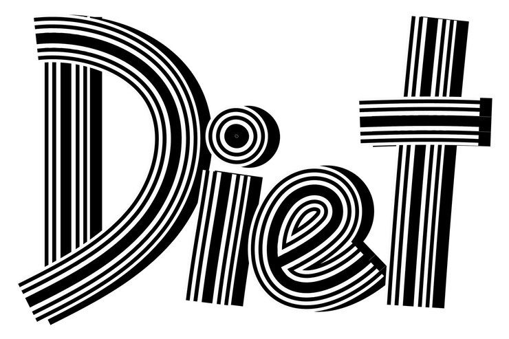 Foto retro dieta png fuente concéntrica caligrafía dibujada a mano