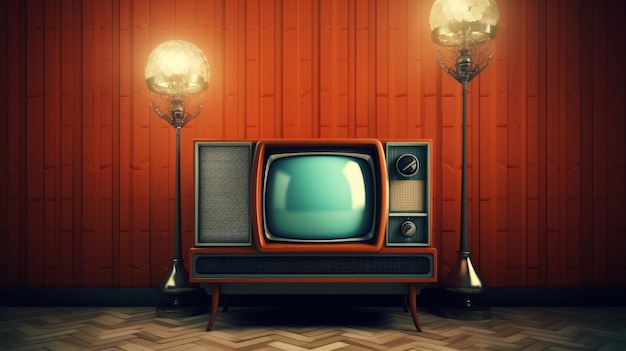 Retro-Fernseher und -gerät