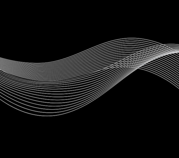 Retro-Kurve schwarze Illusion leuchtende dunkle Geländelinien Netzwerktechnologie grafische futuristische Wirkung