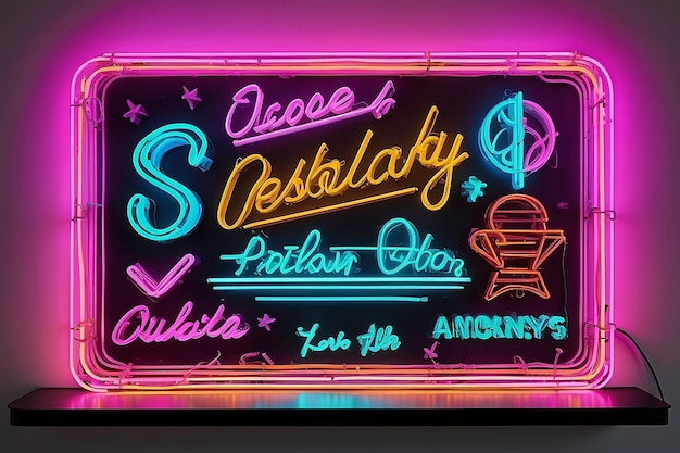 Foto retro-neon-wandschildkunst