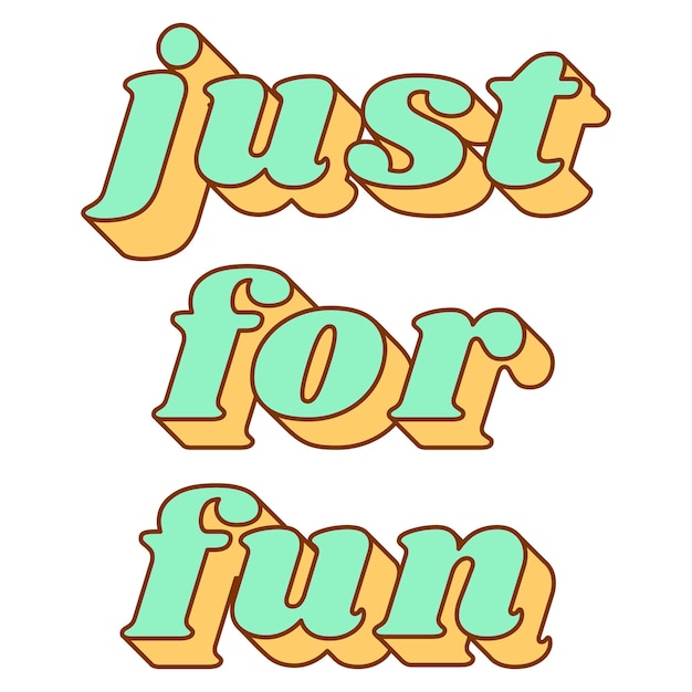Retro nur zum Spaß png fette Schatten Schriftart Typografie