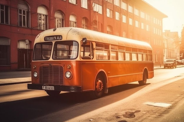 Retro-Oldtimer-Bus alt Generate Ai