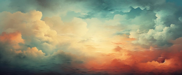 Retro patrón de pintura del cielo en el viejo fondo Banner HD