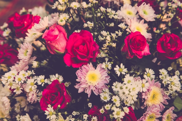 retro ramo boda rosas flor cerrar