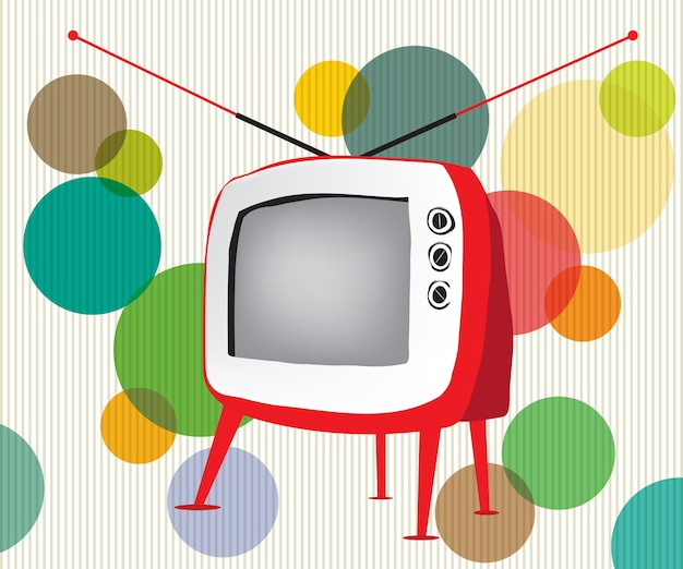 Retro-Rot-Fernseher