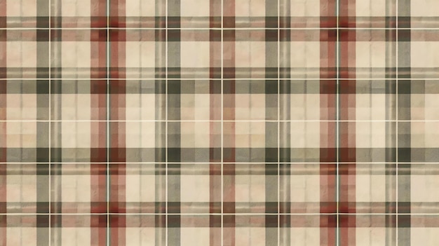 Retro-Tartan mit warmer Farbe, nahtloses Muster, klassisches schottisches Hochland-inspiriertes Scheck-Design