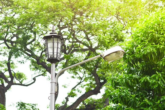 Retro Weinlesestraßenlaterne im Park