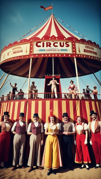 Foto retro-zirkus-spektakel