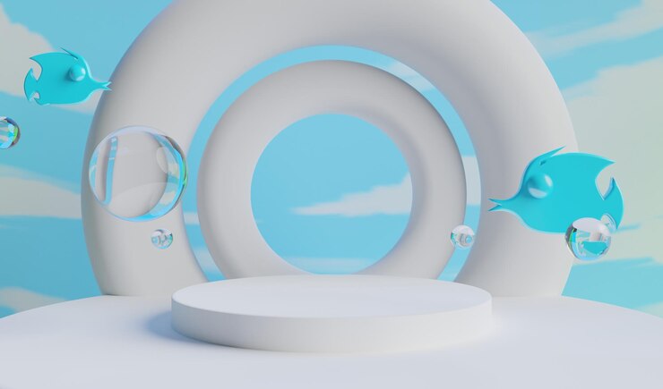 Foto retrofuture y2k 2000s frutiger aero aqua web 20 gloss com pódio de palco para exibição de produtos vitrine ilustração 3d renderização fundo abstrato