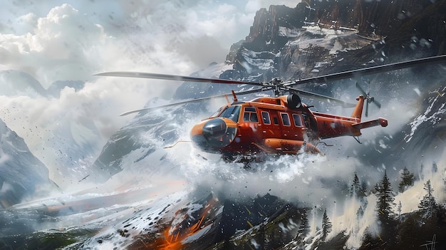 Rettung mit Hubschrauber, schnelle und professionelle Notfallreaktion aus der Luft