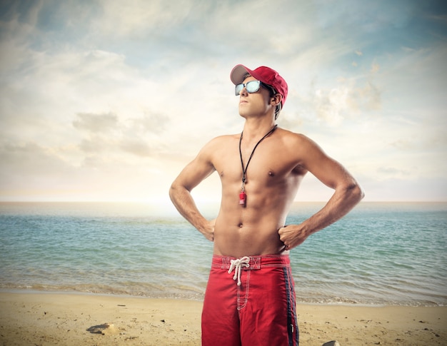 Rettungsschwimmer am Strand