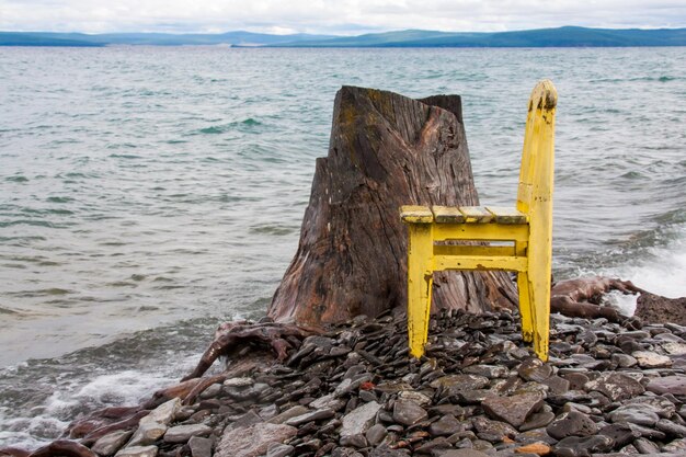 Rettungsschwimmerhut am Strand