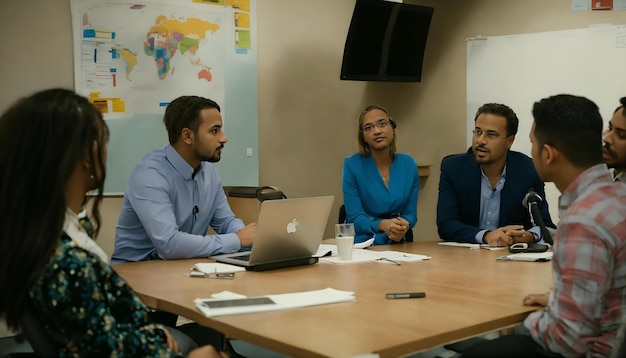 Reunião de colegas de escritório