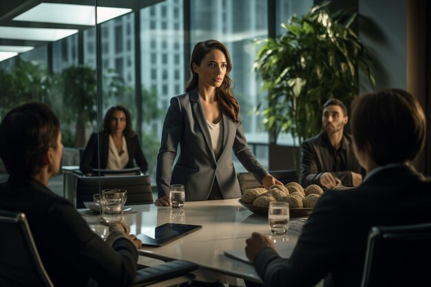 Foto reunião de liderança de empresárias profissionais