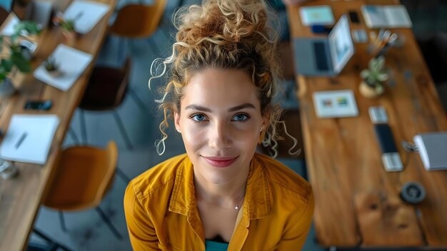 Reunião de Projeto Líder Líder Tecnológico Feminino Construção de Equipes Fortes em Ambiente de Escritório Moderno Conceito de Gestão de Projetos Líder Feminina Construção de Equipe Tecnologia Ambiente de Escritórios