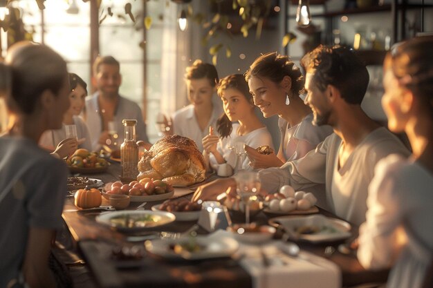 Reuniões familiares alegres