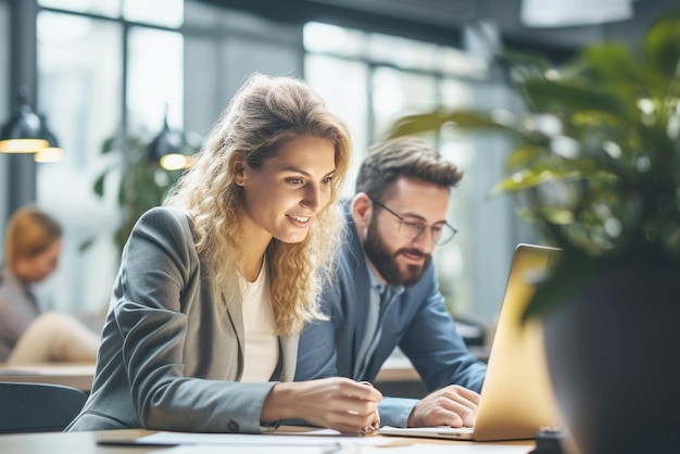 Reunión del equipo de negocios Gerente corporativo Dirigiendo la discusión