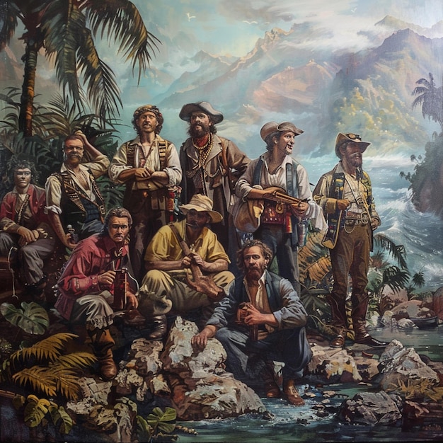 Una reunión de exploradores en una excursión en busca de tesoros